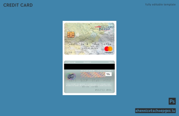 USA University of Southern Indiana Bank Mastercard Beispielvorschau